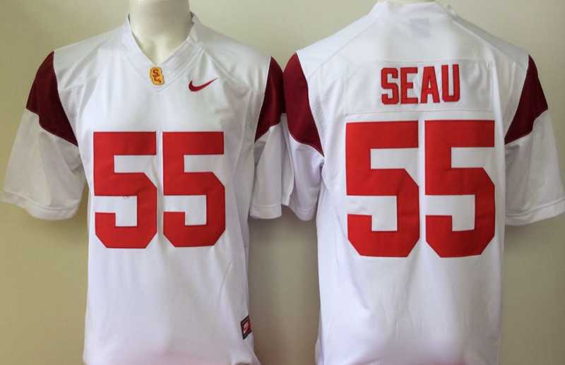 USC Trojans #55 Junior Seau White College Football Jersey